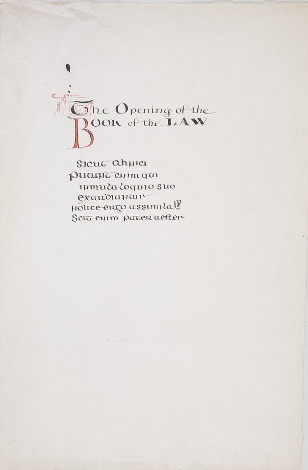 Illuminated text study for &quot;The Opening of the Book of the ... Image 1