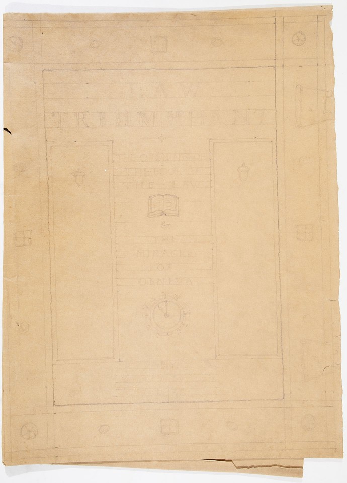 Study of leather cover for Law Triumphant: The Opening of th ... Image 1