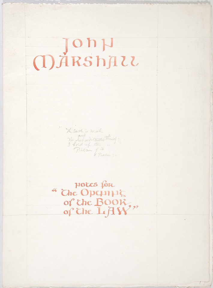 Illuminated study for cover page for The Opening of the ... Image 1