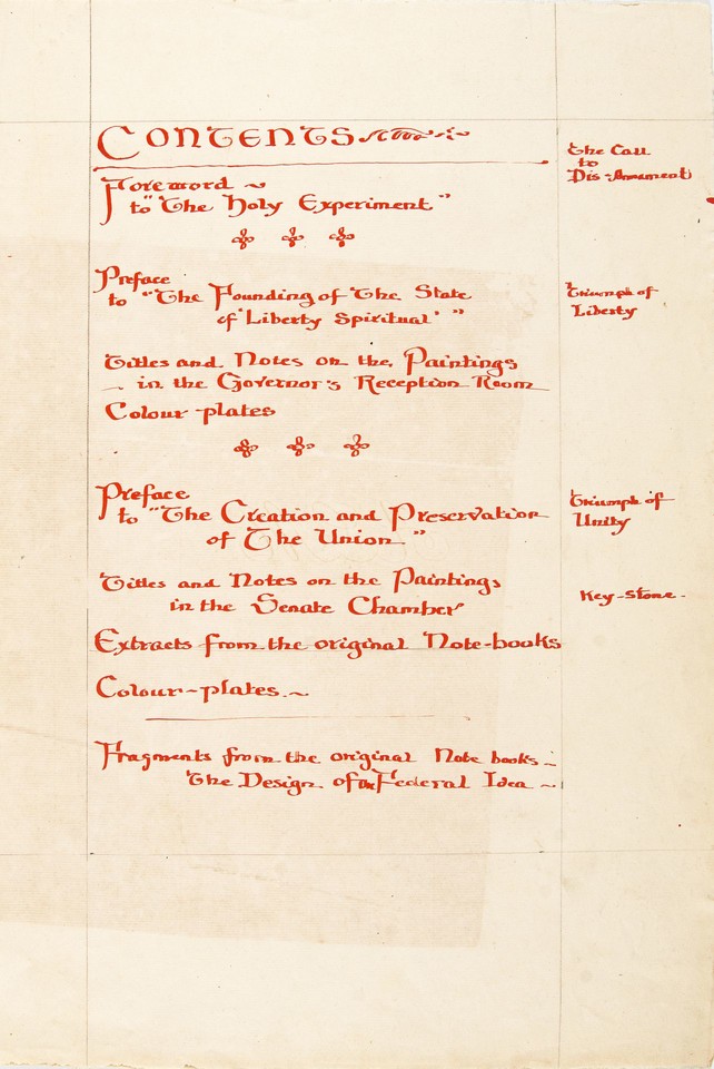 Illuminated text study of Table of Contents for The Holy Exp ... Image 1