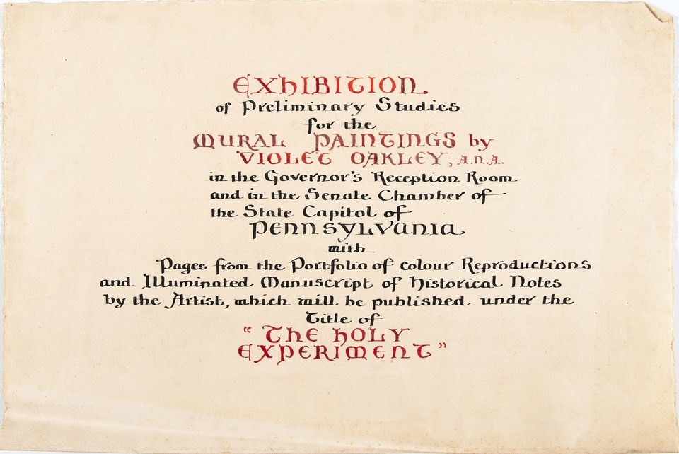 Illuminated text study of exhibition announcement Image 1