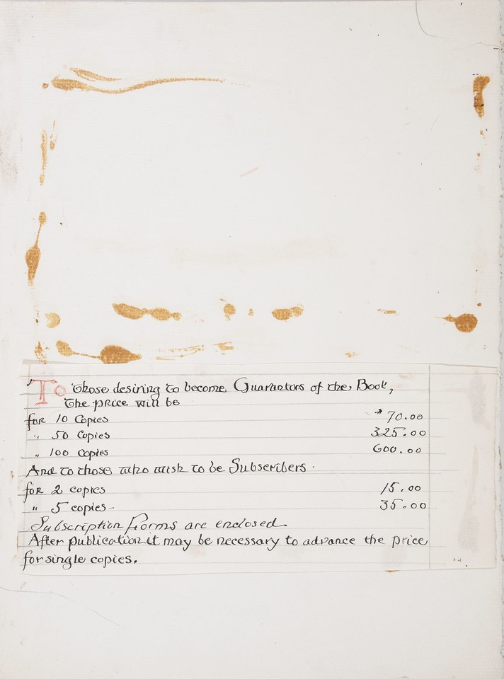 Study of Page Subscription of prospectus for The Holy Experi ... Image 1