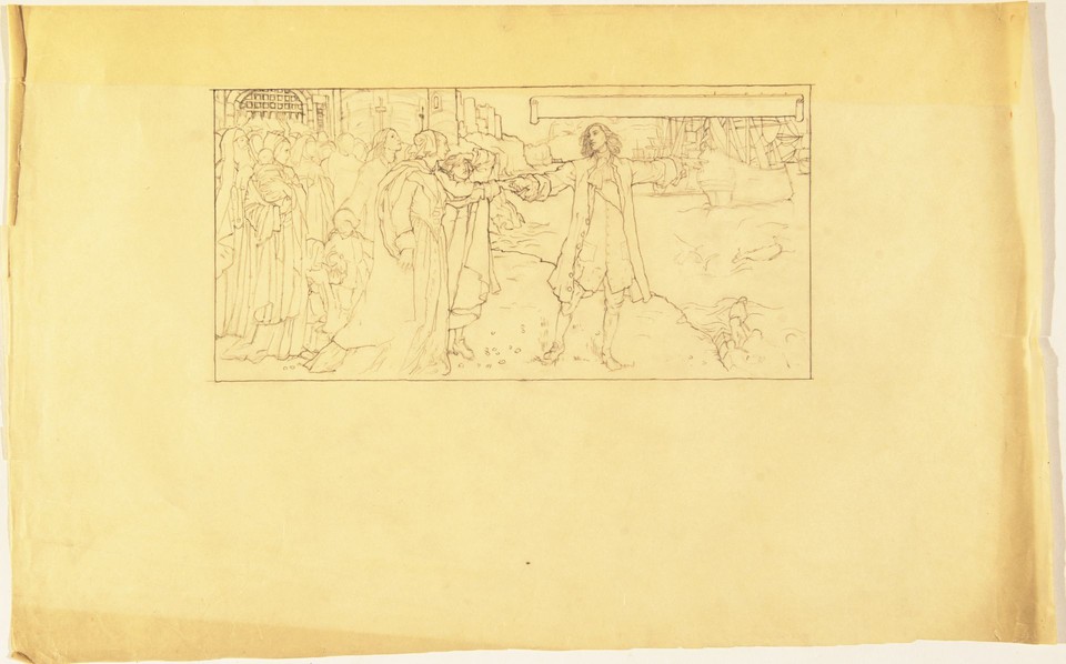 Illustration study of Page &quot;Penn's Vision&quot; for The Holy Expe ... Image 1
