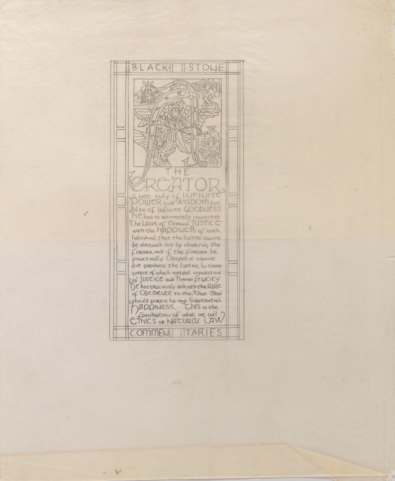Illustration study of Page &quot;Commentaries (Plate VIII)&quot; for T ... Image 1