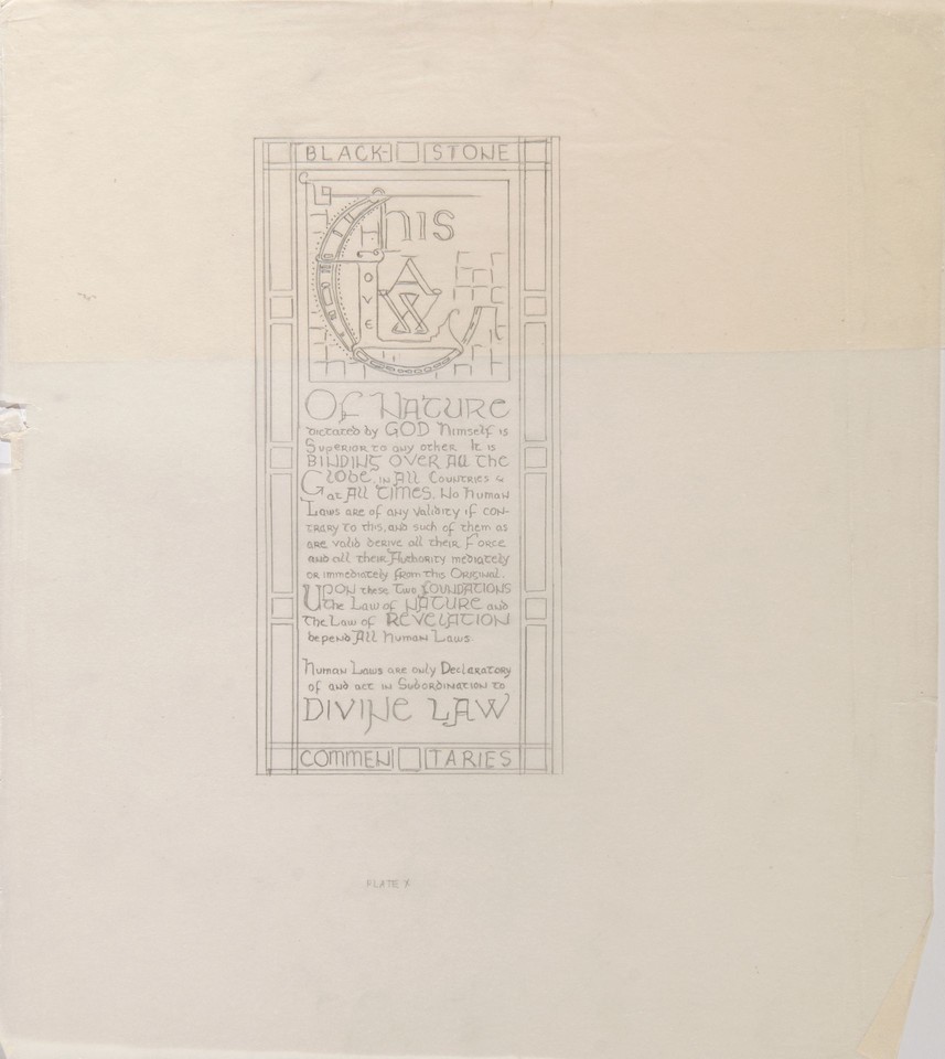 Illustration study of Page &quot;Commentaries (Plate X)&quot; for The  ... Image 1