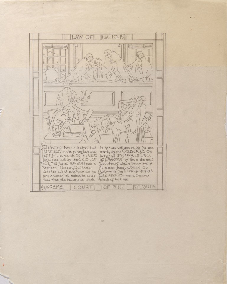 Illustration study of Page &quot;Supreme Court of the State&quot; for  ... Image 1