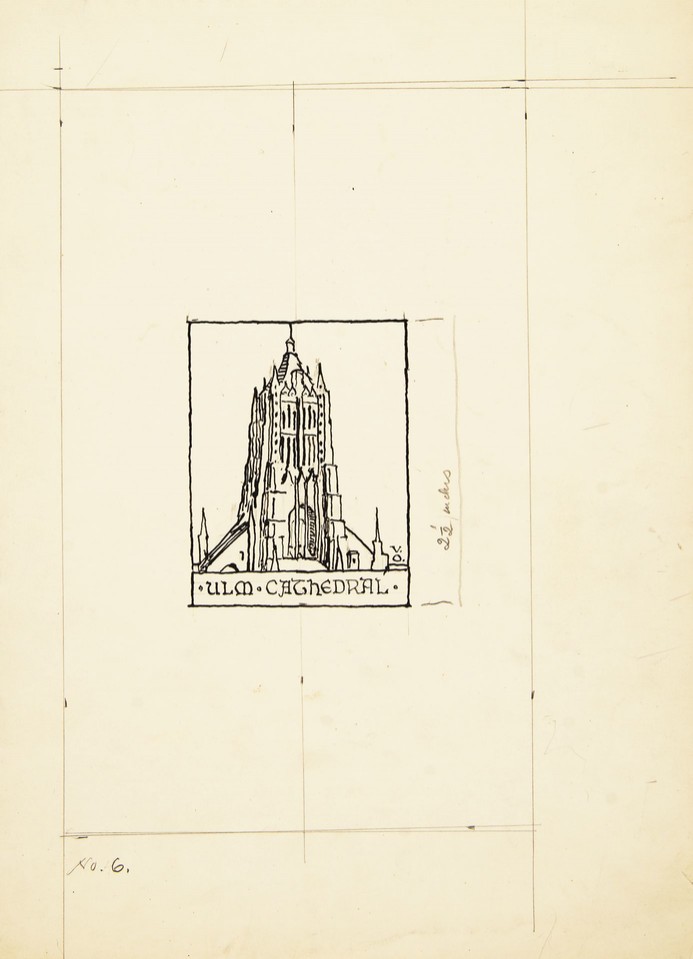 Illustration study of Page &quot;Ulm Cathedral&quot; for Cathedral of  ... Image 1
