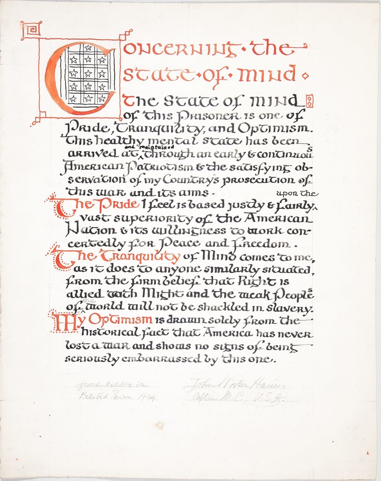 Illuminated text study for testament &quot;Concerning the State ... Image 1