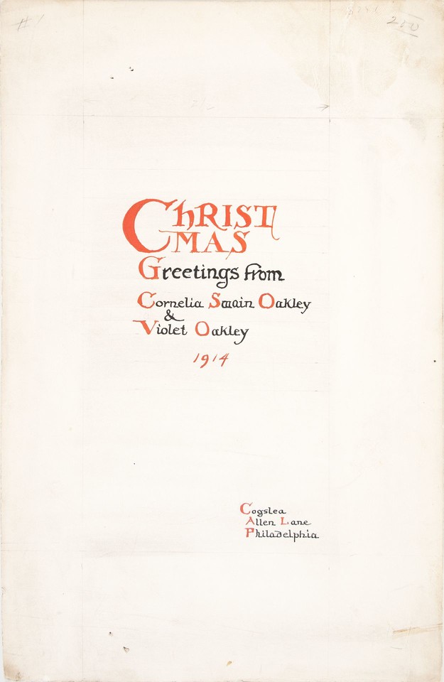 Illuminated text study for Christmas card from Violet Oakley ... Image 1