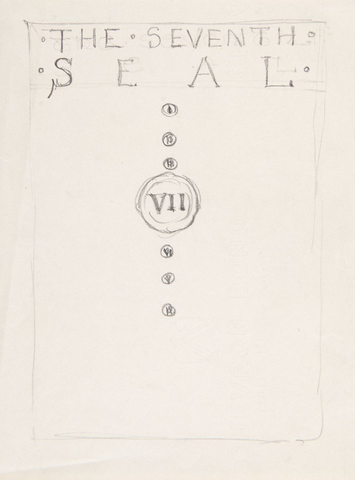 Alternate front cover illuminated text study for &quot;The Sevent ... Image 1