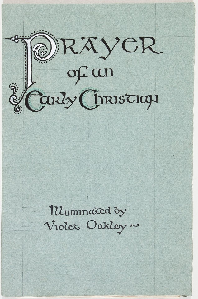 Mock-up of cover for illuminated prayer booklet, Prayer of a ... Image 1