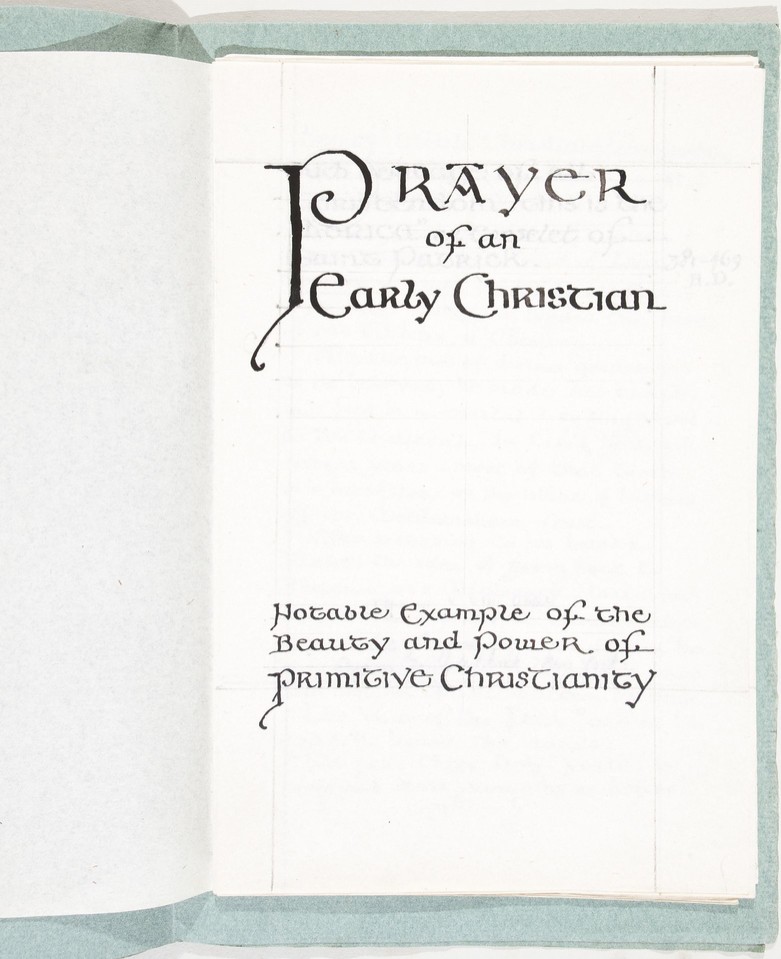 Mock-up of Page Title page for illuminated prayer booklet, P ... Image 1