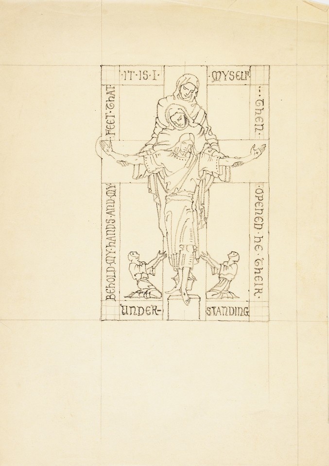 Study of illustration with surrounding text for &quot;In Principi ... Image 1