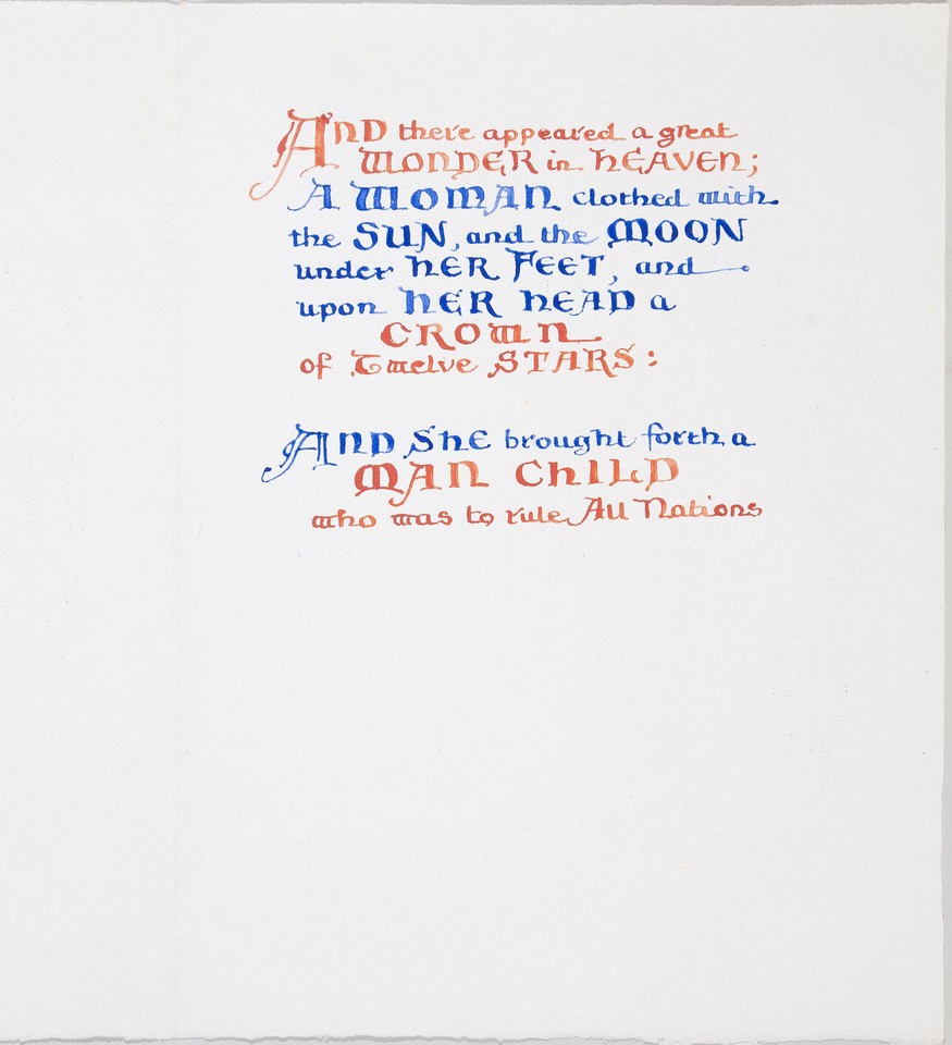 Illuminated text study for &quot;And there appeared a great ... Image 1