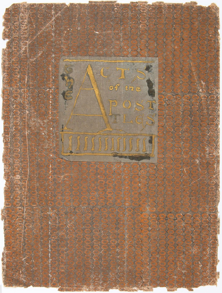 Illuminated text study of cover for &quot;The Acts of the Apostle ... Image 1