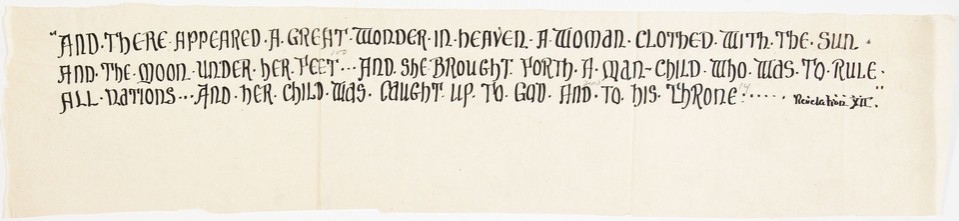 Illuminated text study for &quot;And there appeared a great Wonde ... Image 1