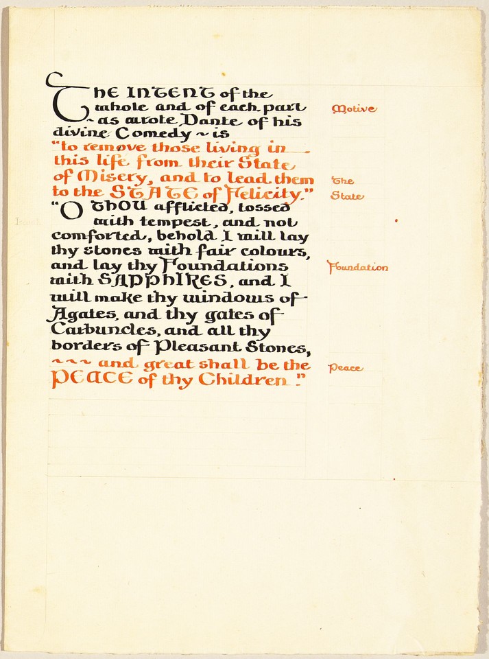 Illuminated text study &quot;The intent…of his Divine Comedy&quot; Image 1