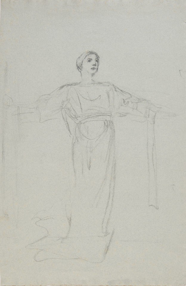 Cover illustration study of robed woman for Christian Scienc ... Image 1