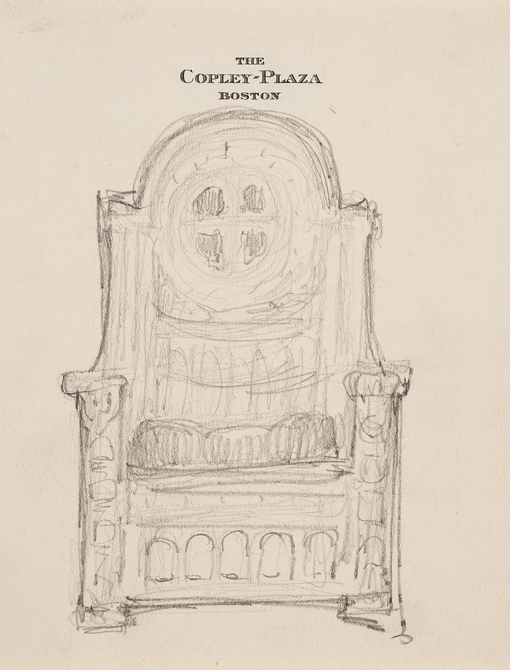 Illustration study of ornate chair for unidentified project Image 1