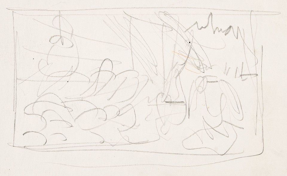 Illustration sketch of figure in a landscape for unidentifie ... Image 1