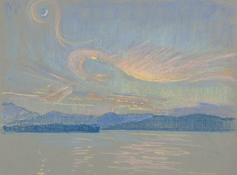 Study of sunset over Lake George Image 1