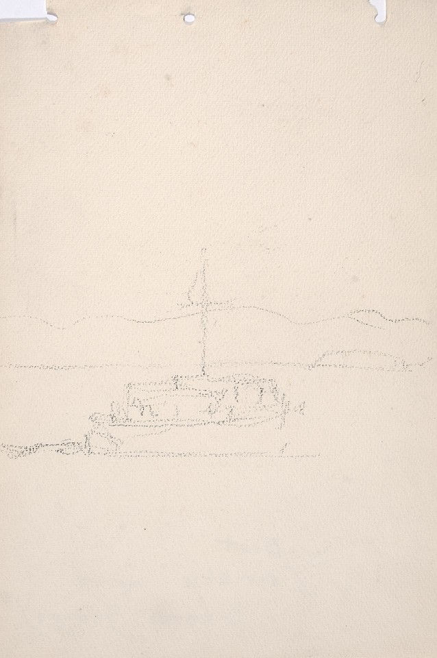 Study of boat on Lake George Image 1