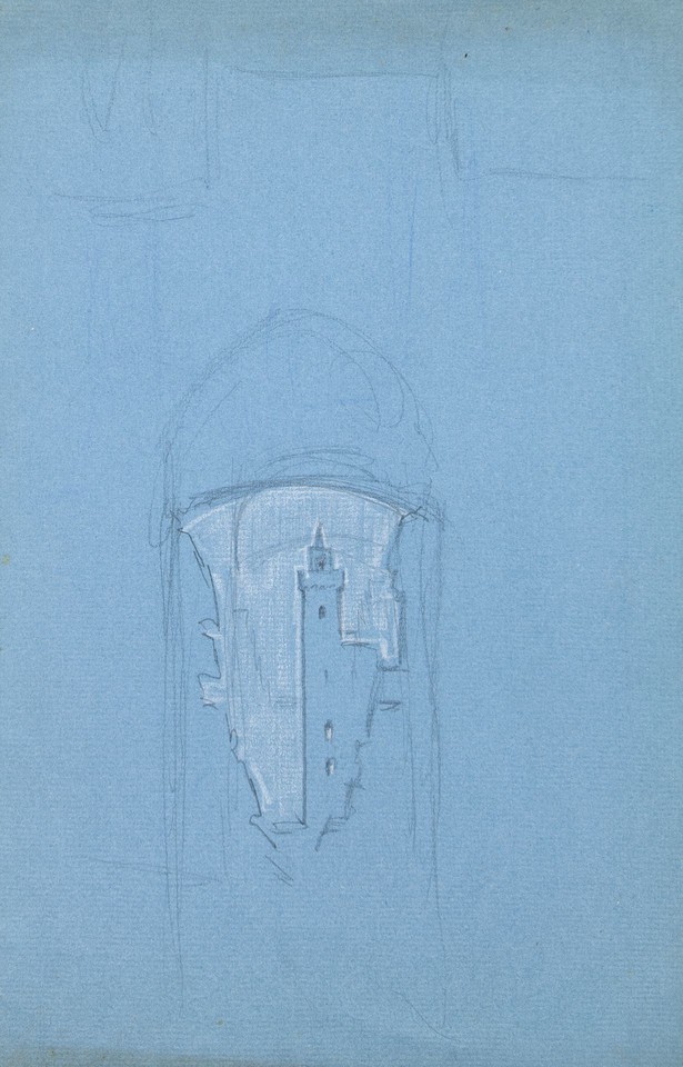 Study of view of tower through archway Image 1