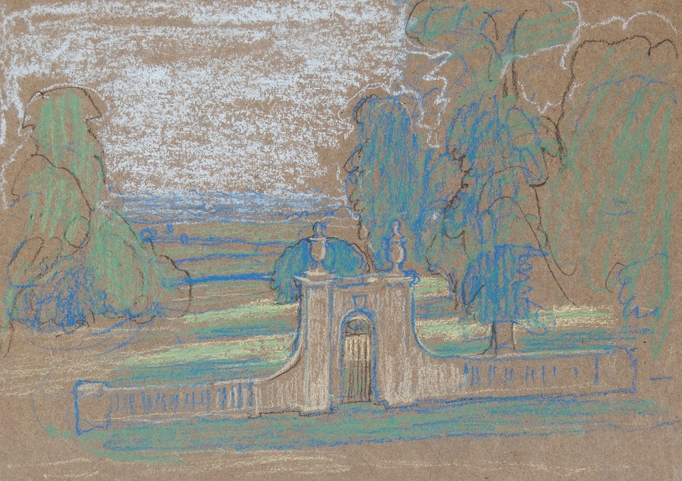 Study of gated entrance to an estate Image 1