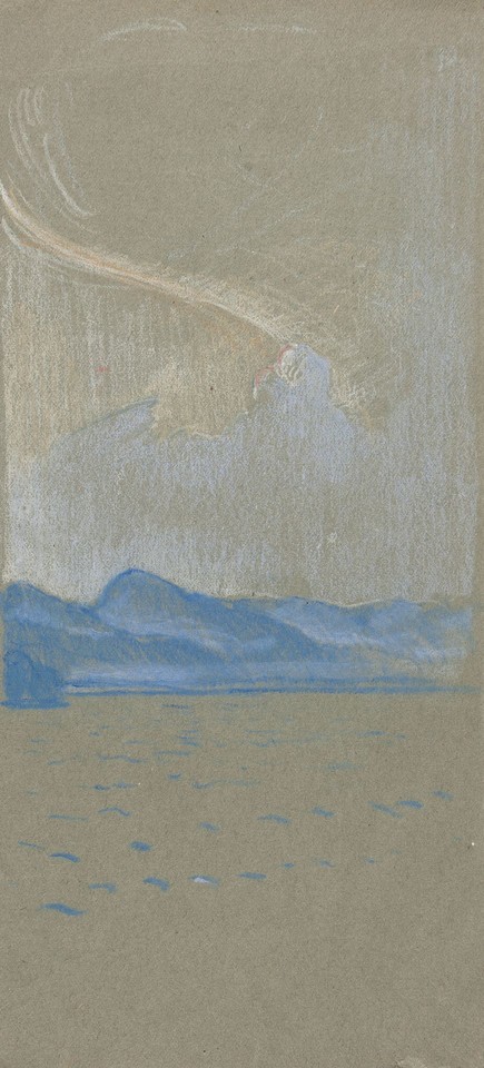 Study of cloud formation over mountain and lake Image 1