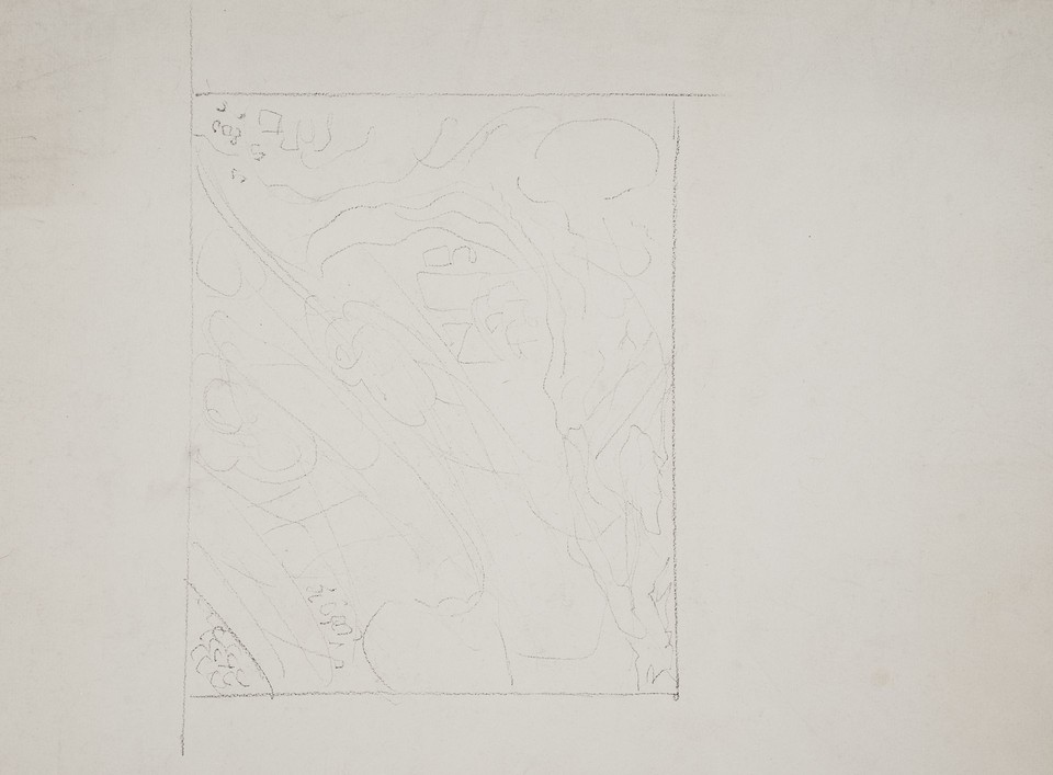 Sketch of unidentified landscape, possibly aerial view Image 1