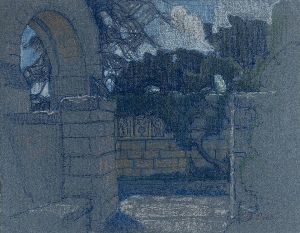 Untitled (Stone arch and ivy covered wall) Image 1