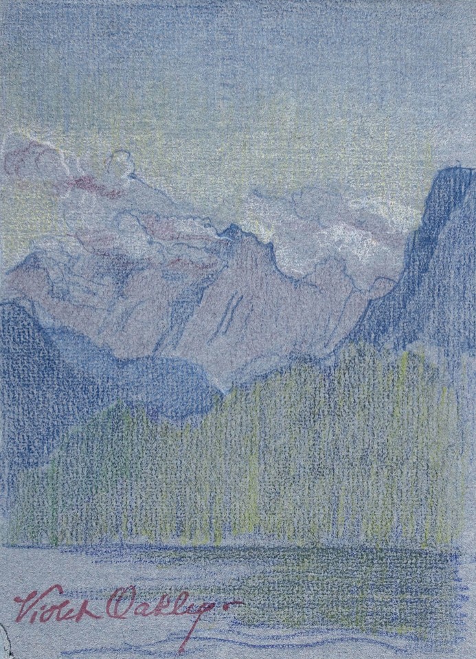 Untitled (Landscape with mountains and lake) Image 1