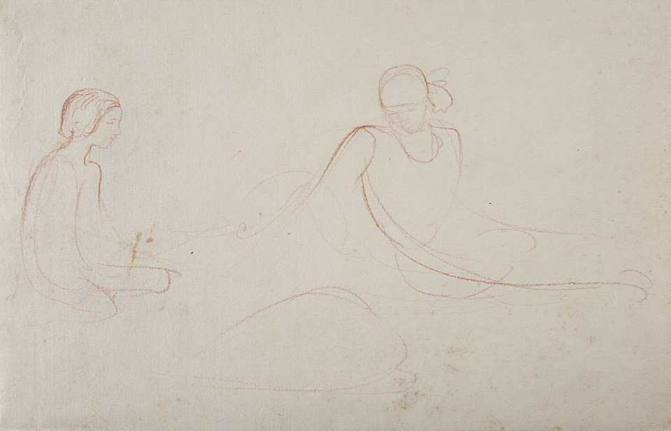 Study of Two Seated Women Image 1