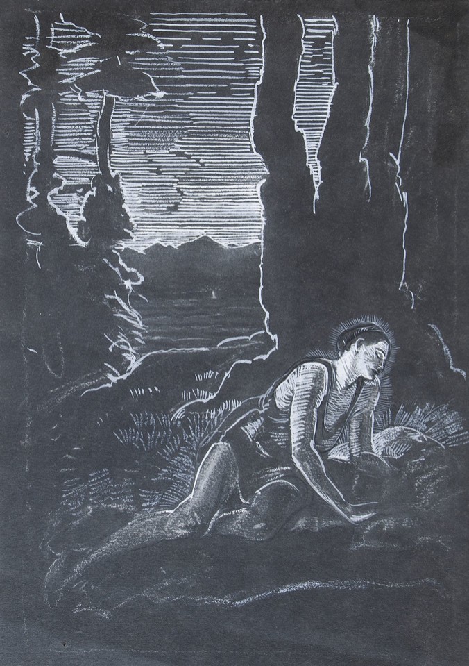 Study of woman in landscape Image 1