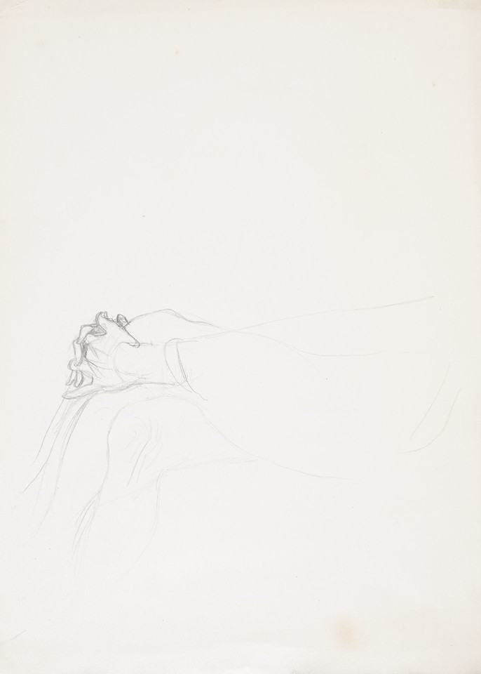 Study of hands clasping knee Image 1