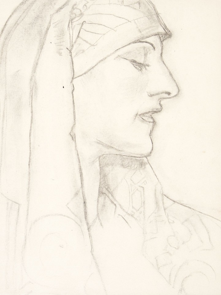 Portrait head study of woman Image 1