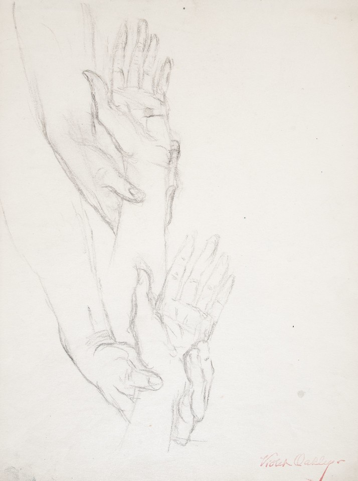 Studies of clasping hands and forearms Image 1