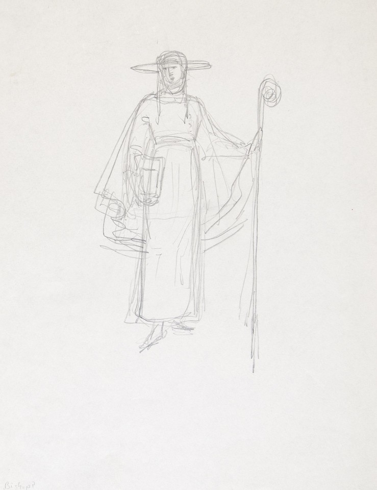 Study of figure in clerical vestments (possibly 17th ... Image 1