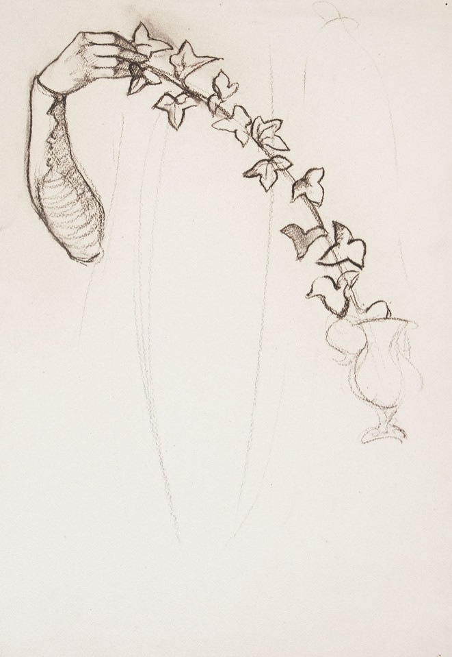 Study of forearm and hand holding ivy vine Image 1