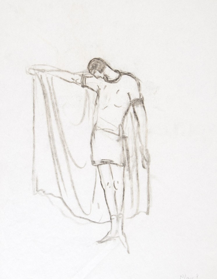 Study of man with cape Image 1