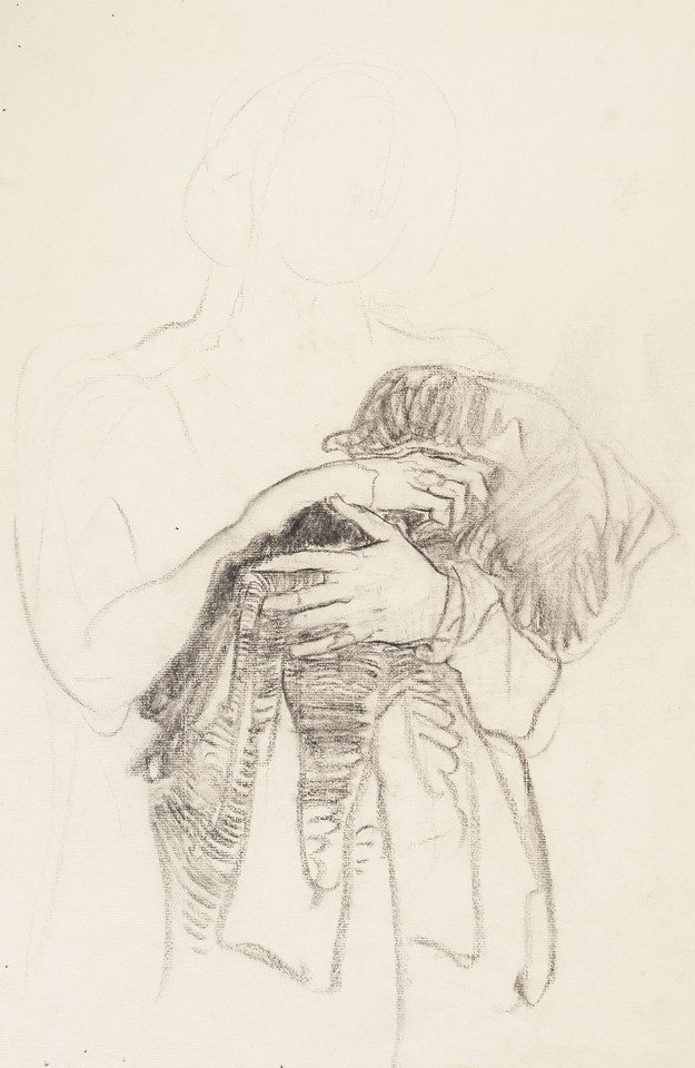 Study of woman holding cat Image 1