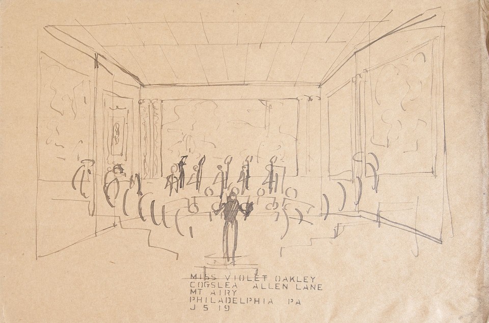 Study of orchestra performing in music hall Image 1
