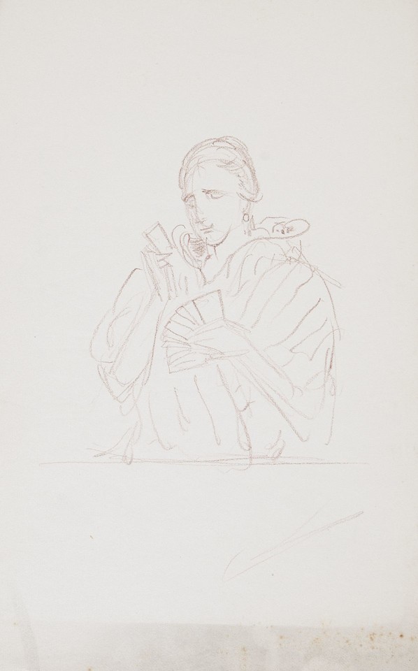 Study of woman plaing cards Image 1