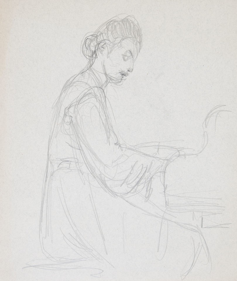 Study of woman playing the piano Image 1