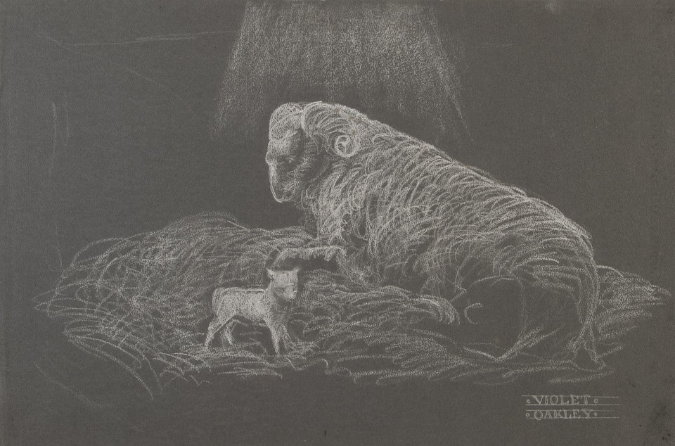 Study of a sheep and lamb  Image 1