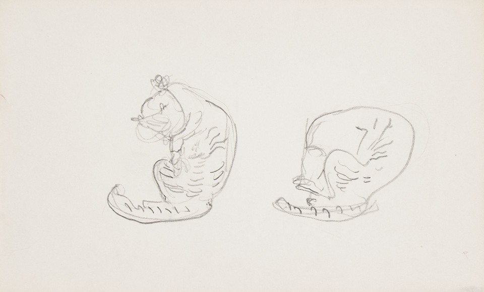 Two studies of a cat Image 1