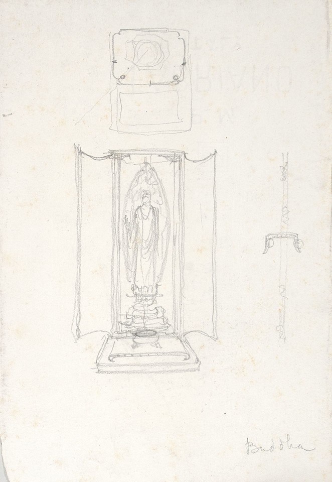 Study of portable altar with figure of Buddha Image 1