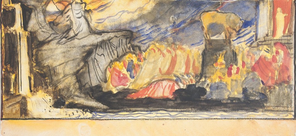 Study of &quot;Worship of the Golden Calf&quot;  Image 1