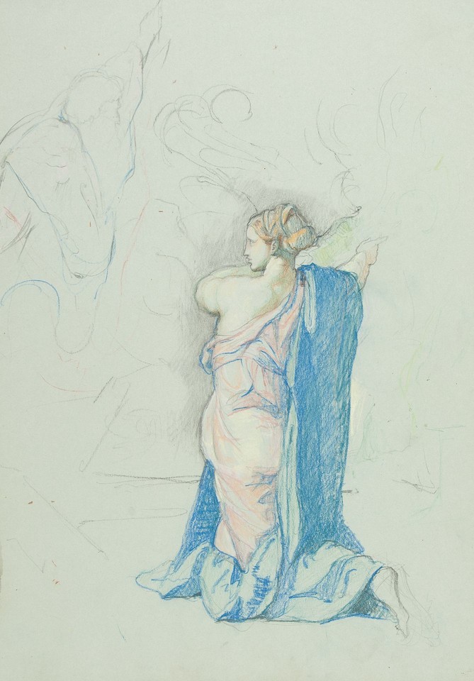 Detail study of woman in foreground of &quot;Transfiguration&quot; by  ... Image 1