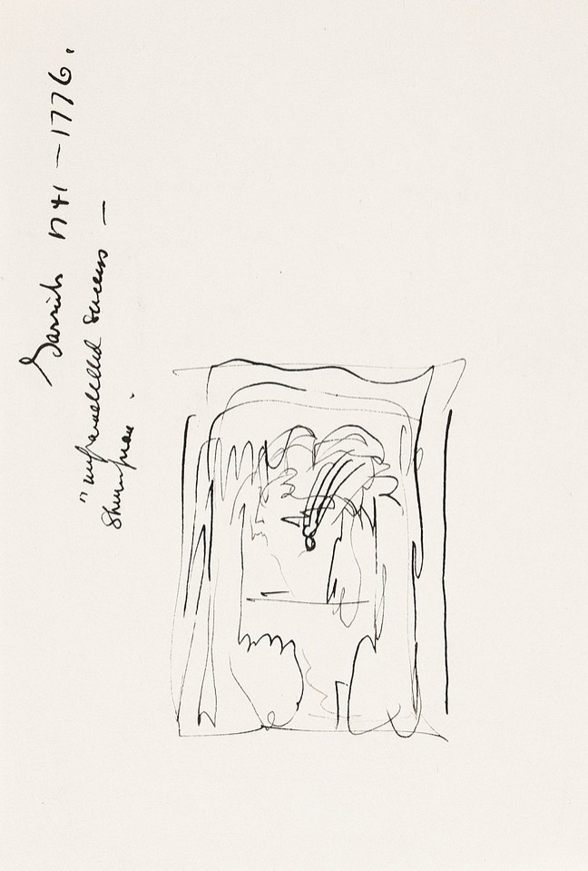 Sketch of painting of figure within landscape  Image 1